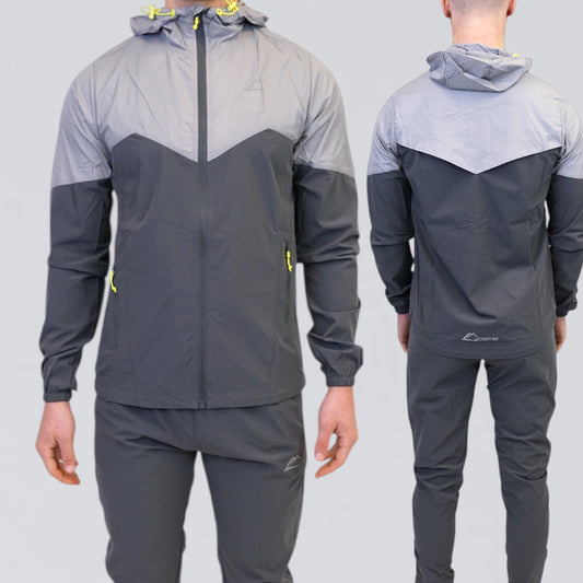 ActiveLine Surge Windrunner & Bottoms Set - Grey / Neon