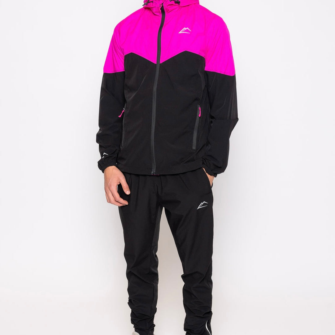 ActiveLine Surge Windrunner & Bottoms Set - Black / Pink
