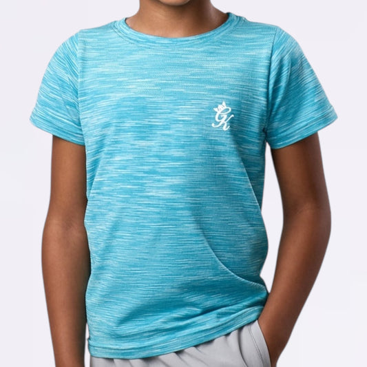GymKing Kids Energy Space Dye Tee - Ocean Blue Multi