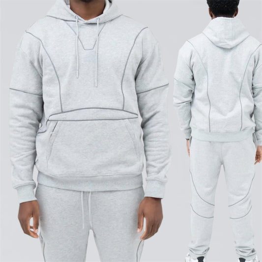OTG Piping Hoodie Set - Grey