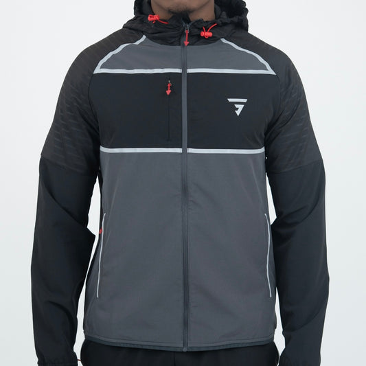 GRIID Glitch Jacket - Red / Grey / Black