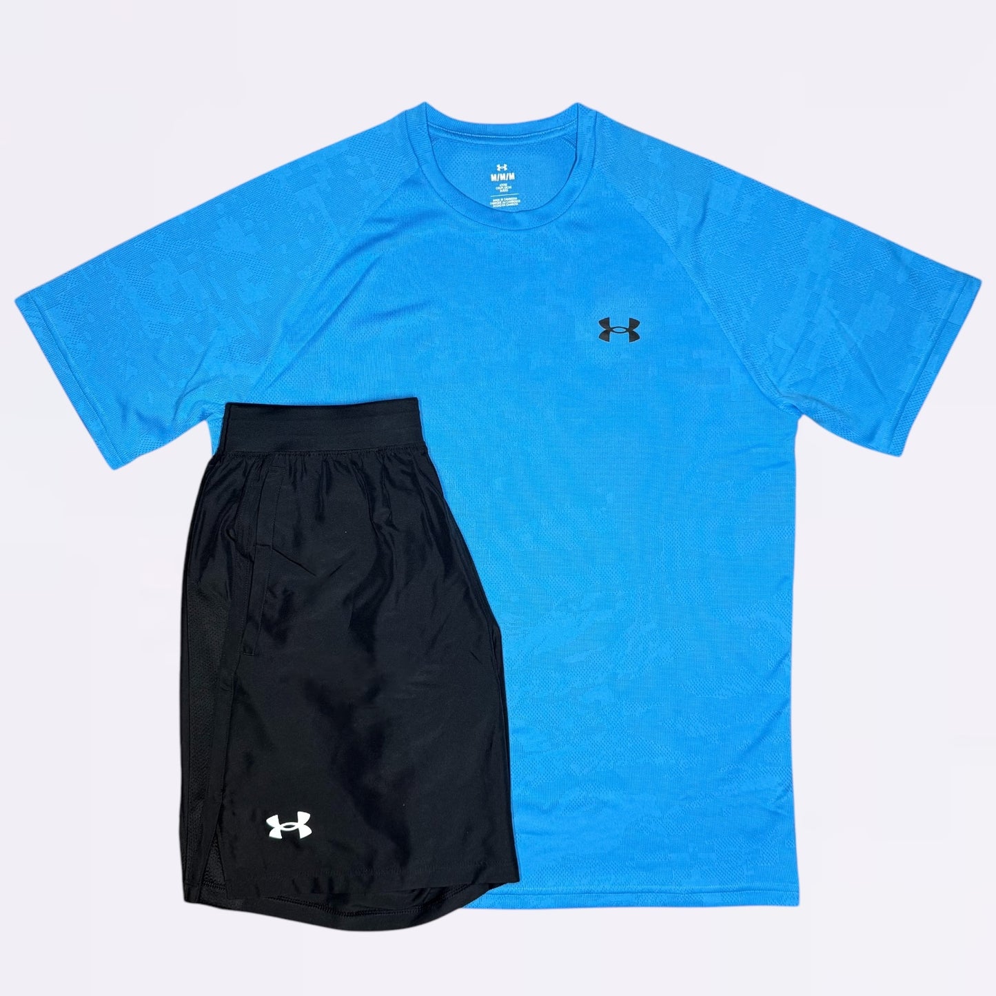 Under Armour Velocity Set - Tee & Shorts - Blue / Black