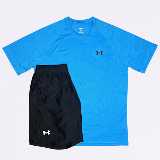 Under Armour Velocity Set - Tee & Shorts - Blue / Black