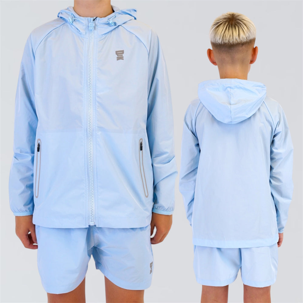 DJK Lifestyle Track Jacket & Shorts Set - Blue Tint (Junior)