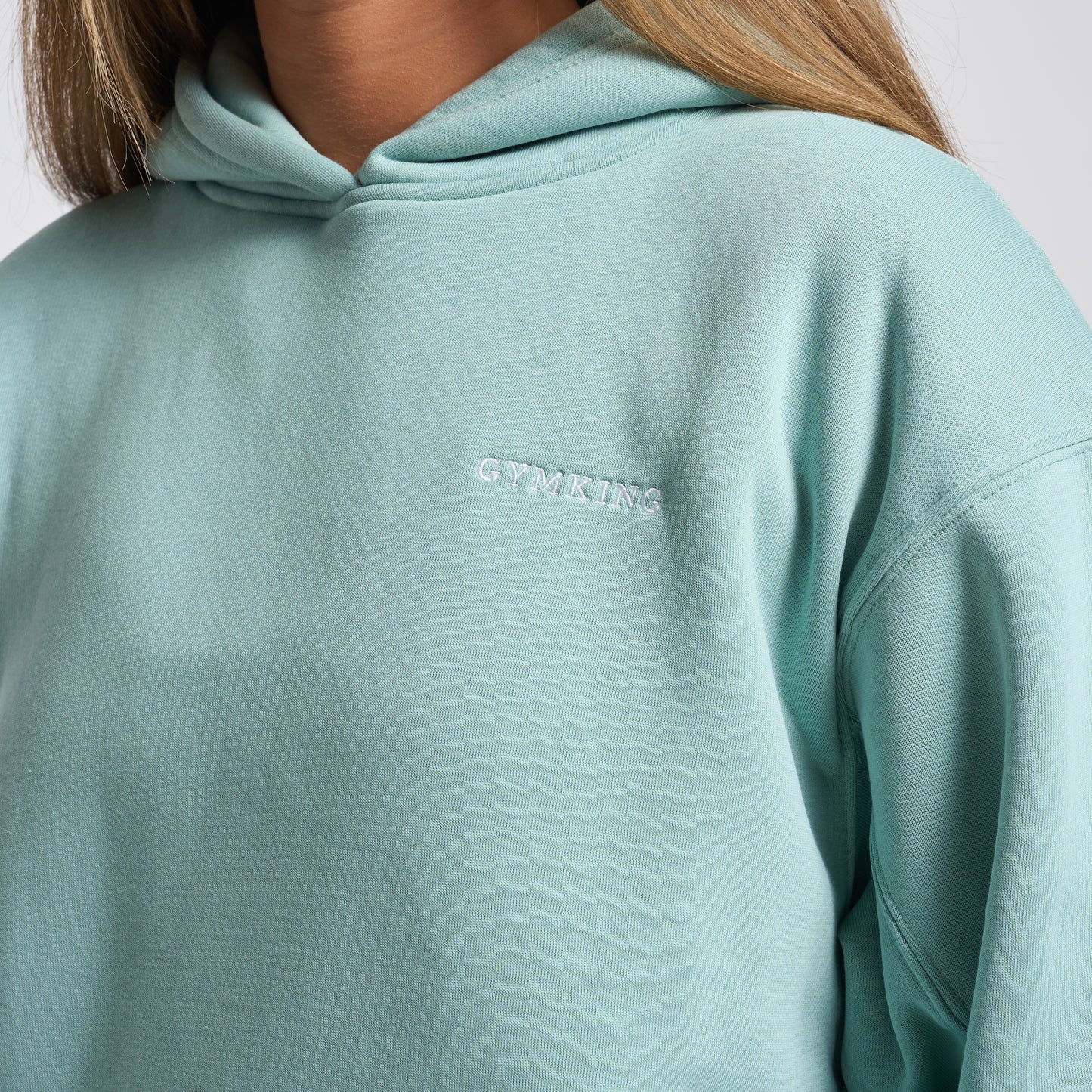 Gym King 365 Relaxed Fit Fleece Hoodie - Green Mist