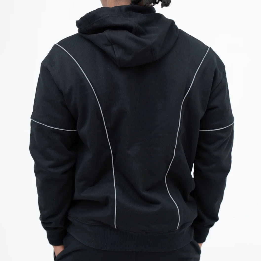 OTG Piping Hoodie Set - Black
