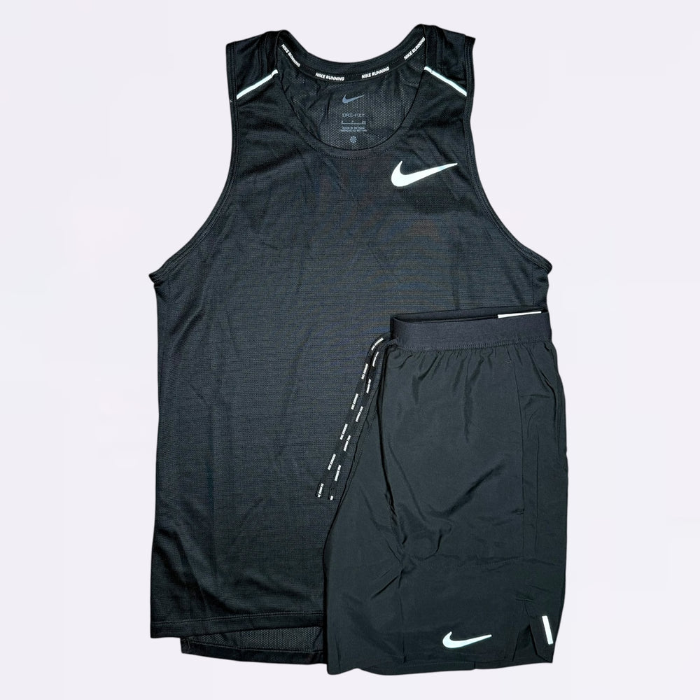 Nike Vest Set - Miler & Shorts - Black