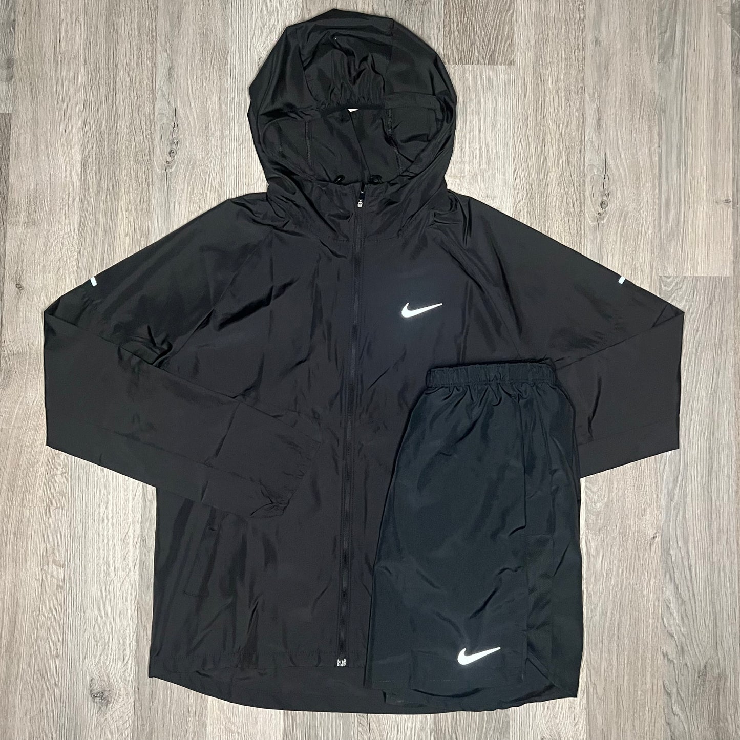 Nike Repel Challenger Jacket Shorts Set Black