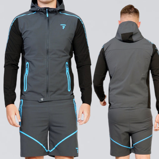 GRIID Reflect Windrunner & Shorts Set- Blue