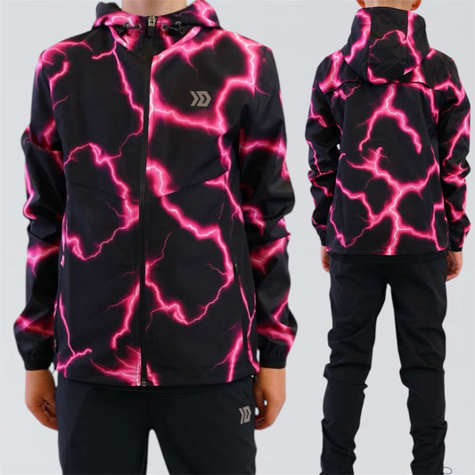 DASH Lightning Windrunner & Jogger Set - Black / Pink (Junior)