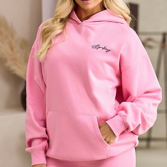 Gym King Script Mindset Hoodie - Candy Pink