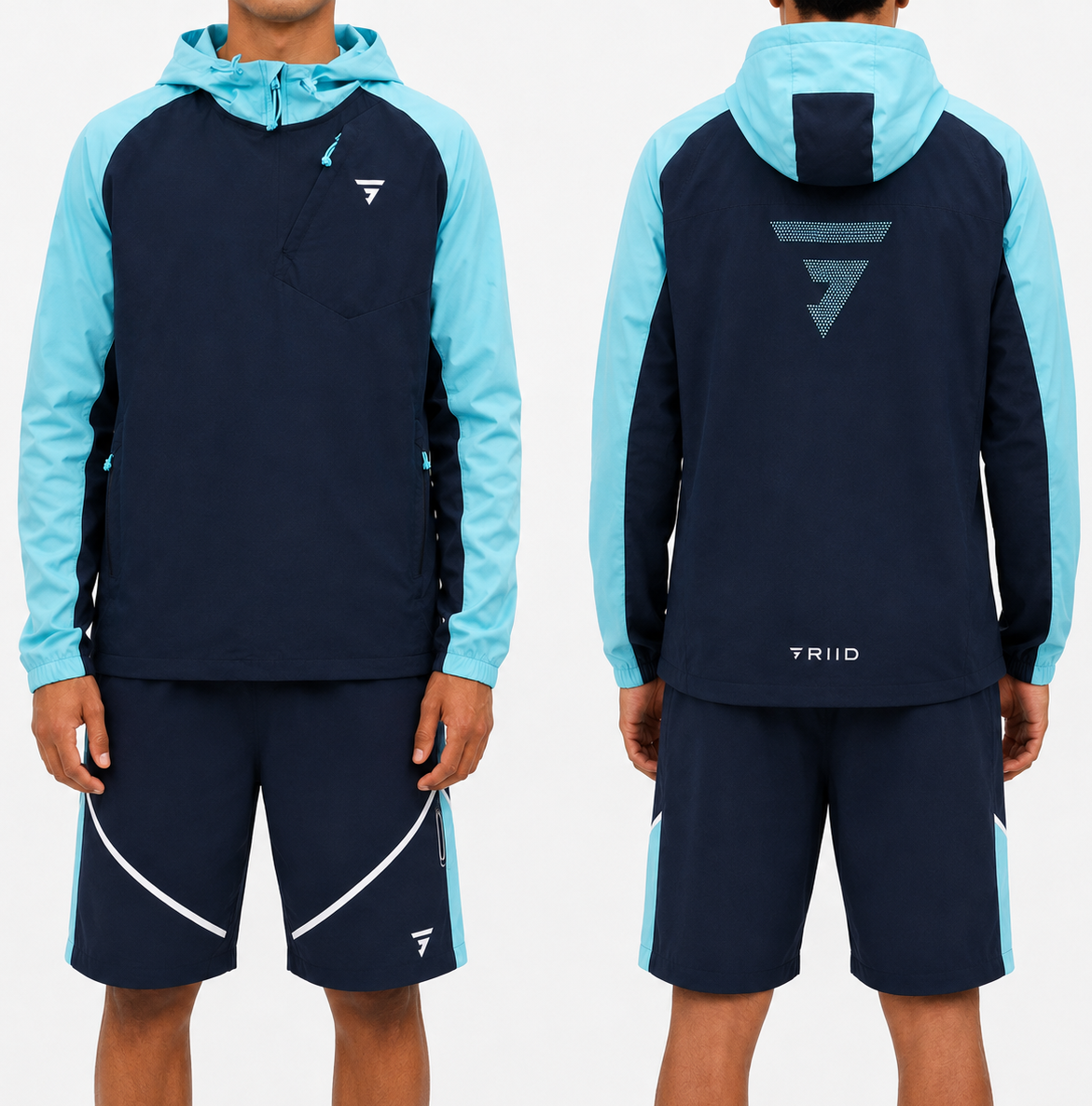 Griid Velo Set - Jacket & Shorts - Navy / Blue (Junior)