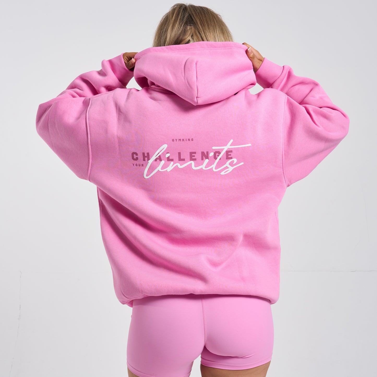 Gym King 365 Relaxed Fit Fleece Hoodie - BubbleGum Pink