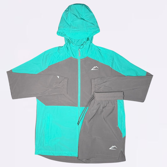 ActiveLine Storm Jacket & Shorts Set - Hyper Turquoise