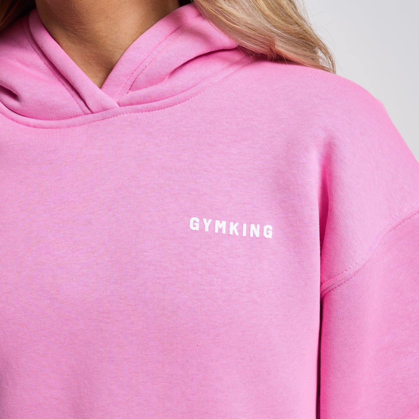 Gym King 365 Relaxed Fit Fleece Hoodie - BubbleGum Pink