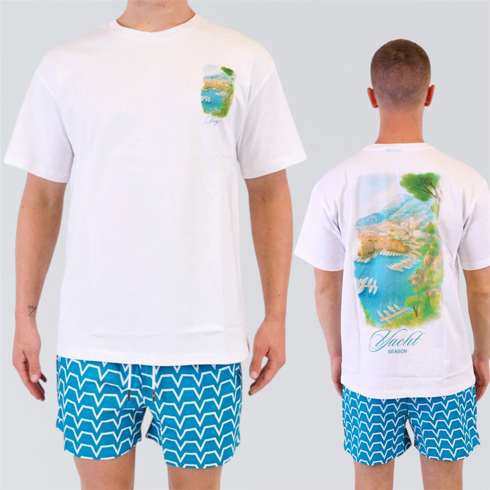 Envi Yacht Tee & Shorts Set - White / Blue