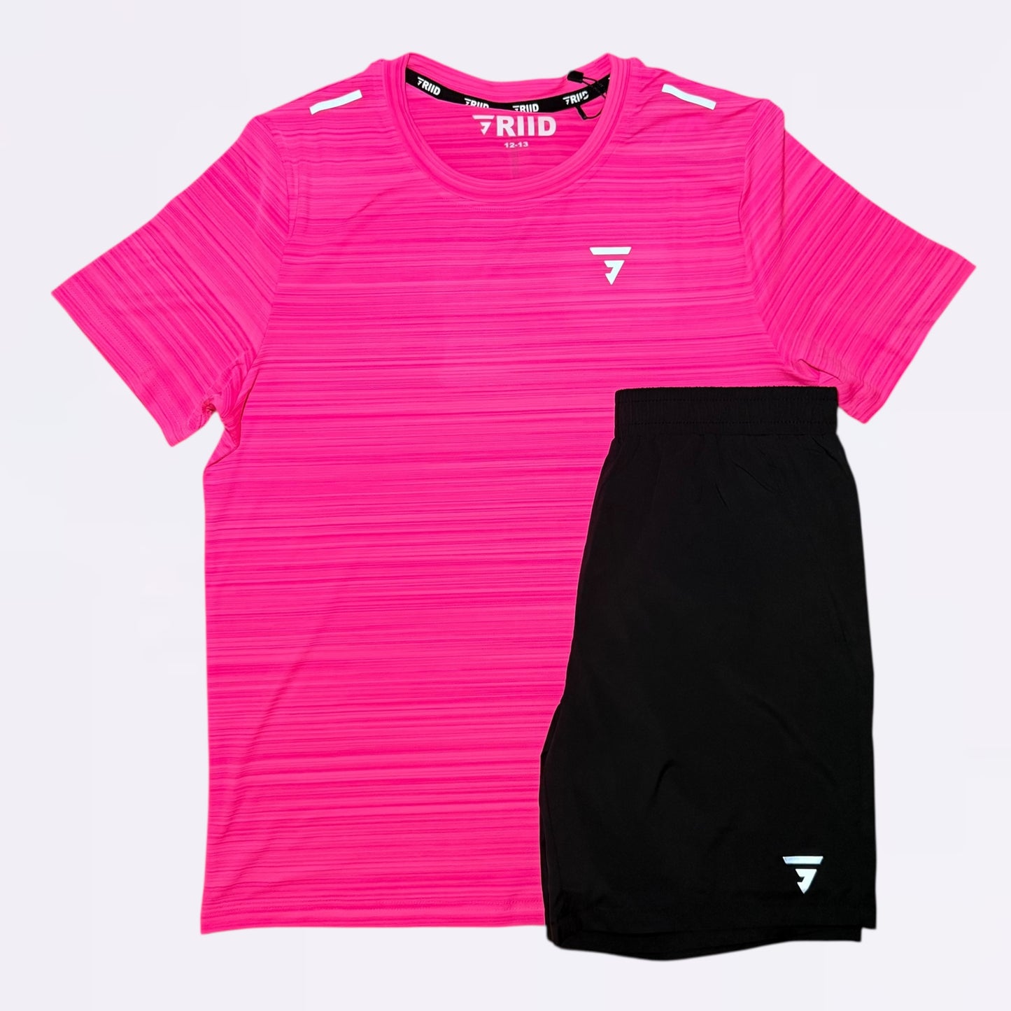 GRIID Flow Tee Set - Pink / Black (Junior)