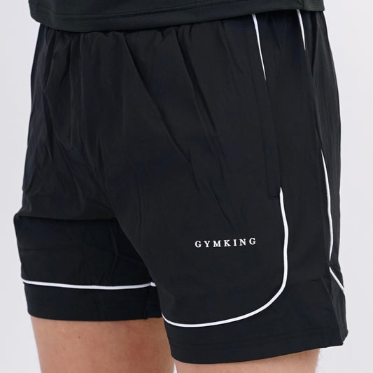 Gym King Core Piped Shorts - Black