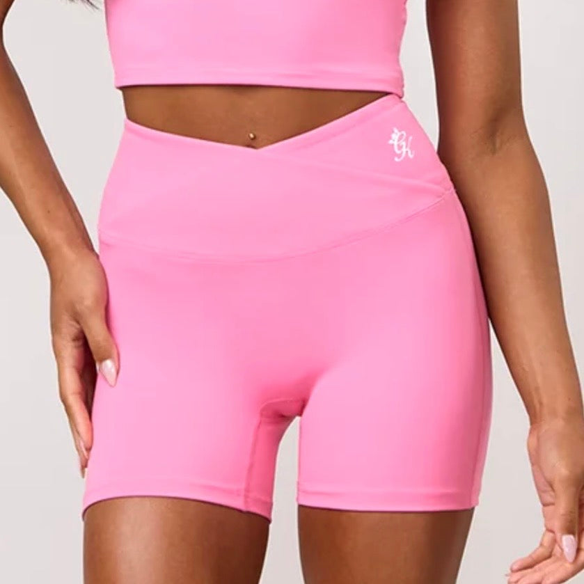 Gym King 365 5" Wrap Over Short - Pink