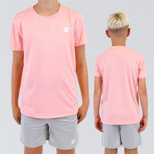DASH Active Tee & Short Set - Pink Foam / Grey (Junior)