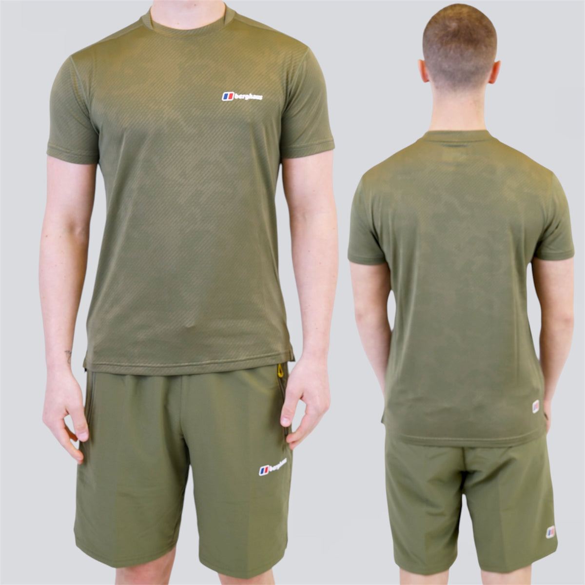Berghaus Dawdon Set - T-Shirt & Shorts - Dark Green