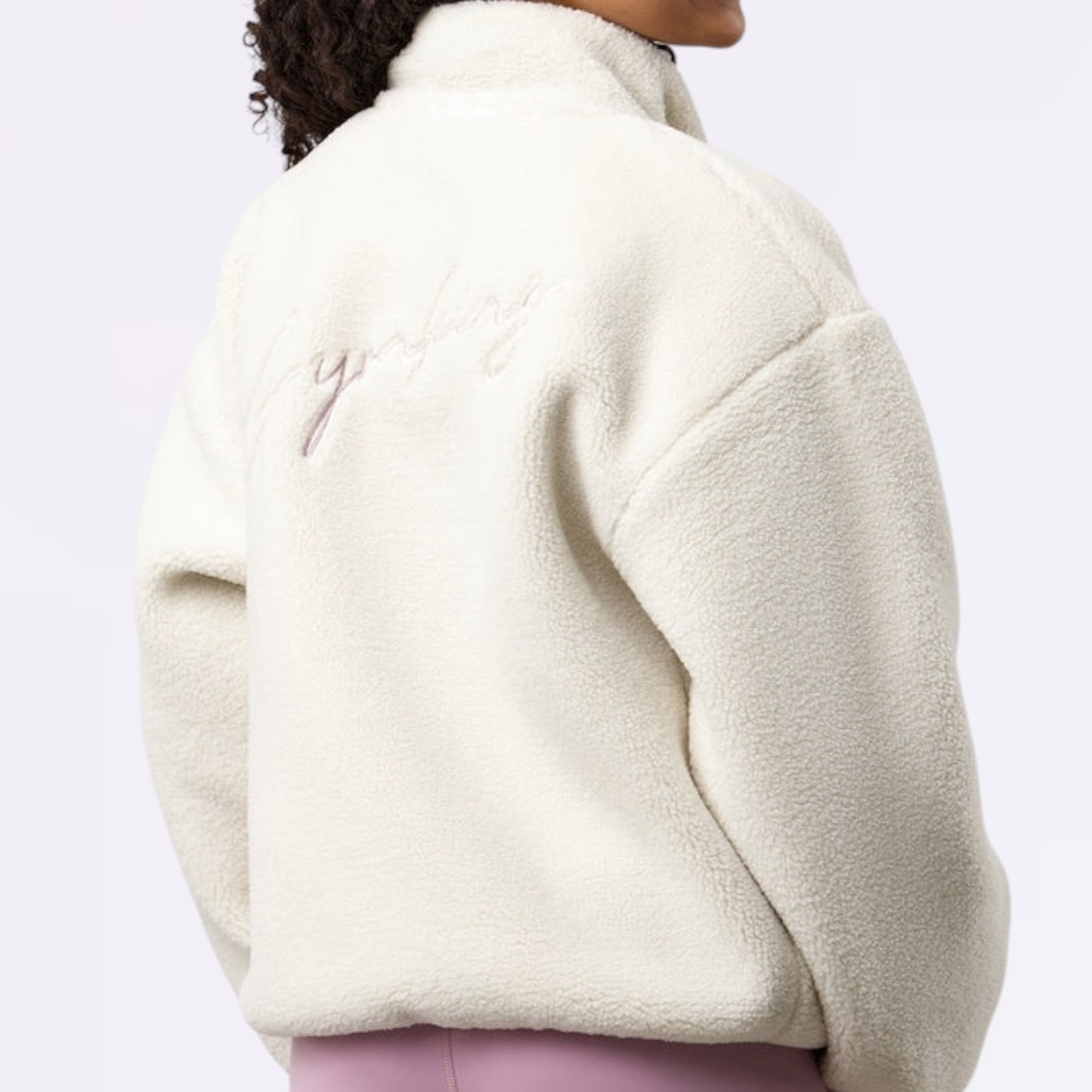 Gym King Full Zip Borg Jacket (Girls) - Cream