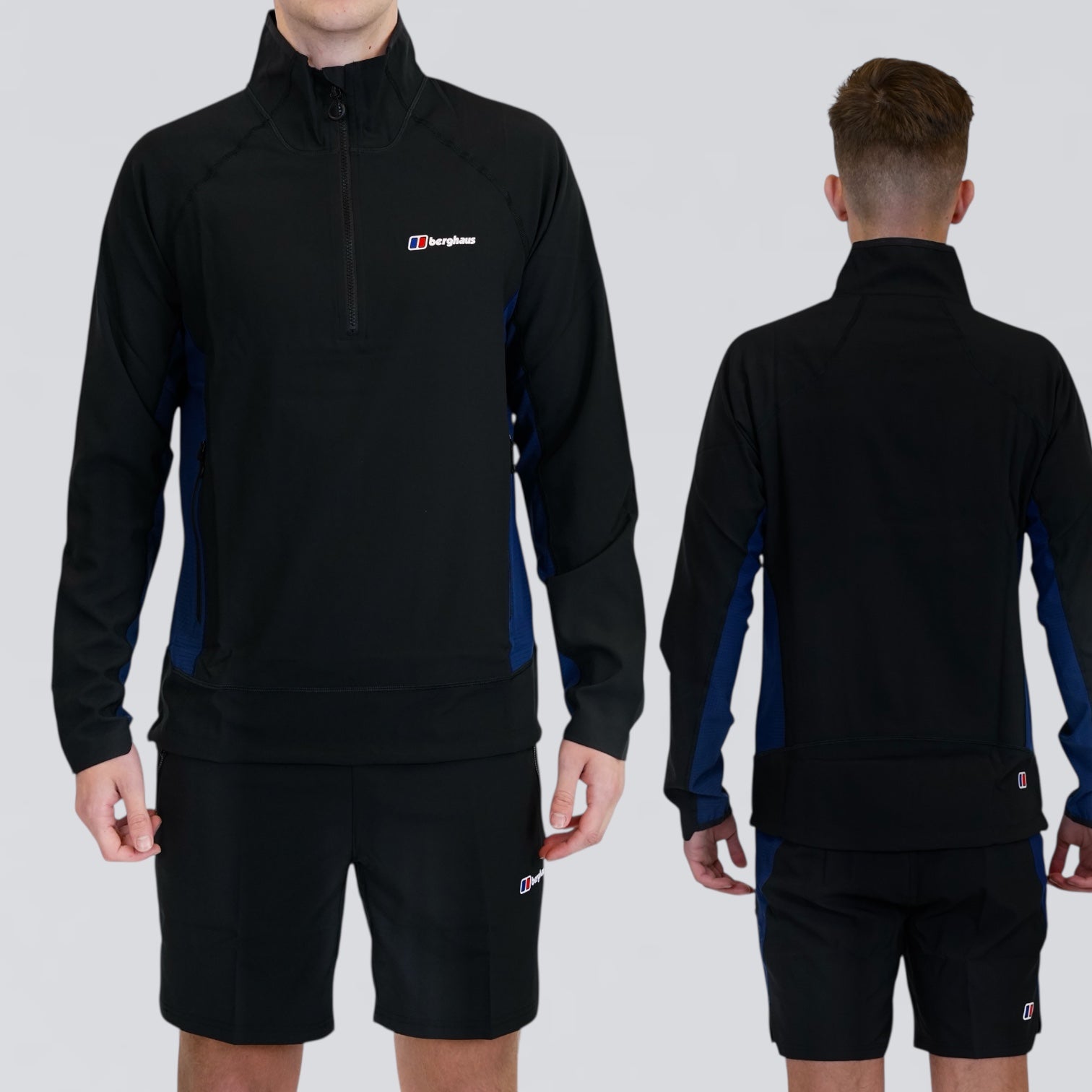 Berghaus Wavertree - Half Zip & Shorts Set - Blue / Black