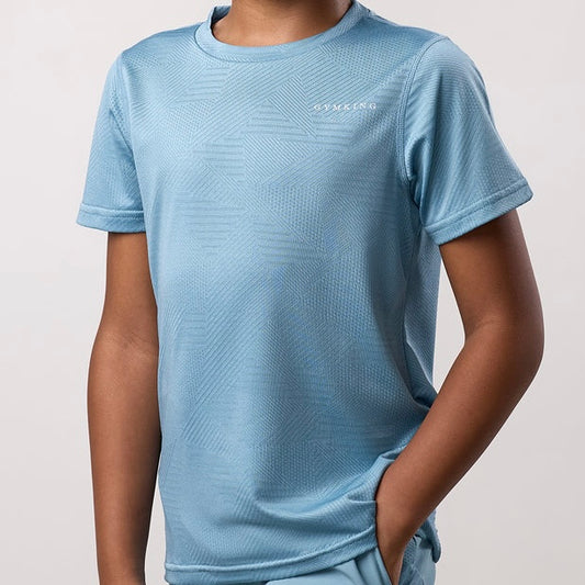 Gym King Geometric Tee - Sea Mist (Junior)
