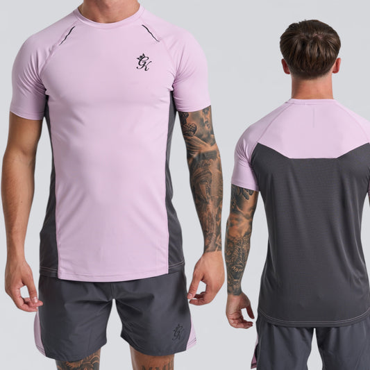 GymKing Flex 2.0 Tee - Graphite/Dusky Lilac