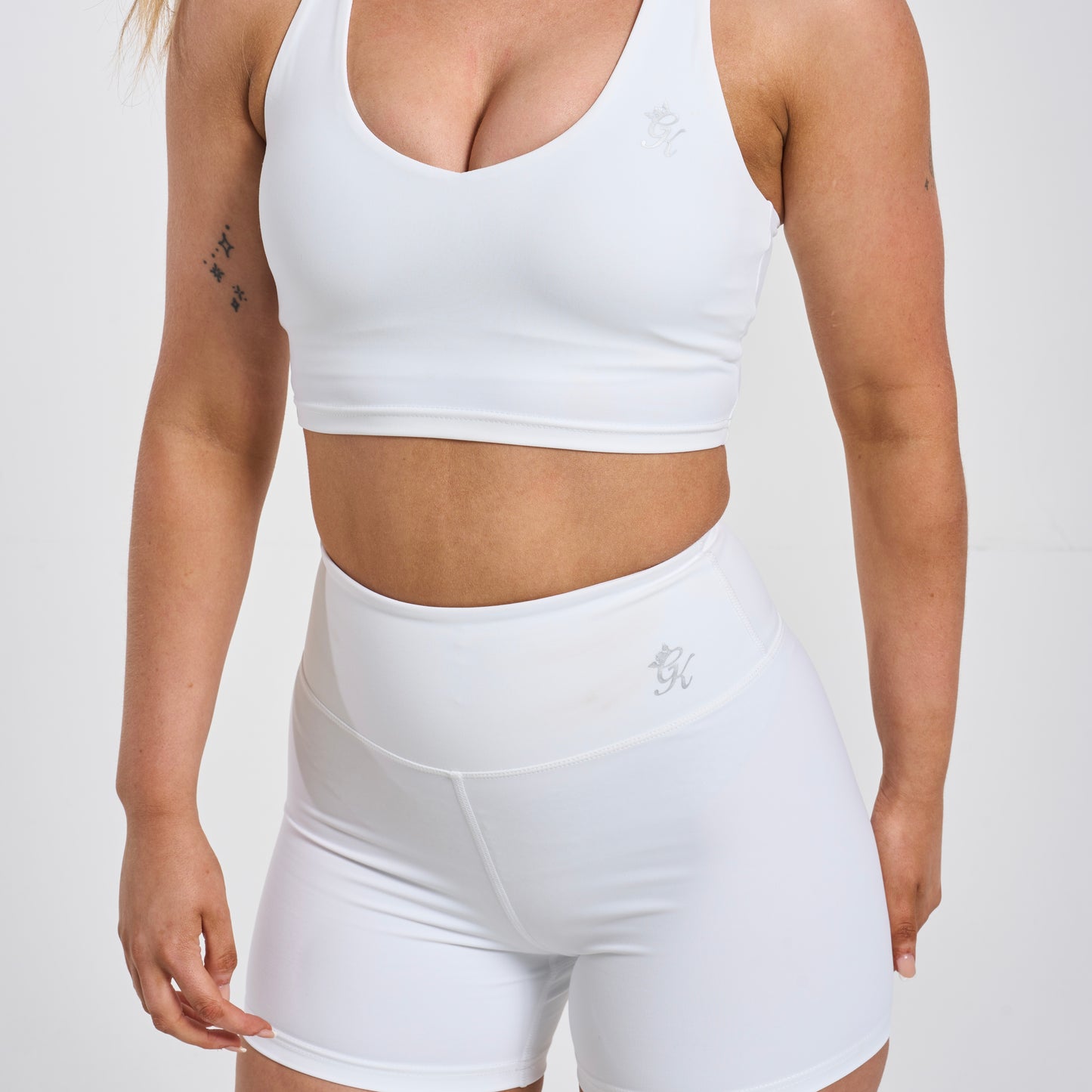Gym King 365 Bra & Shorts  Set - White