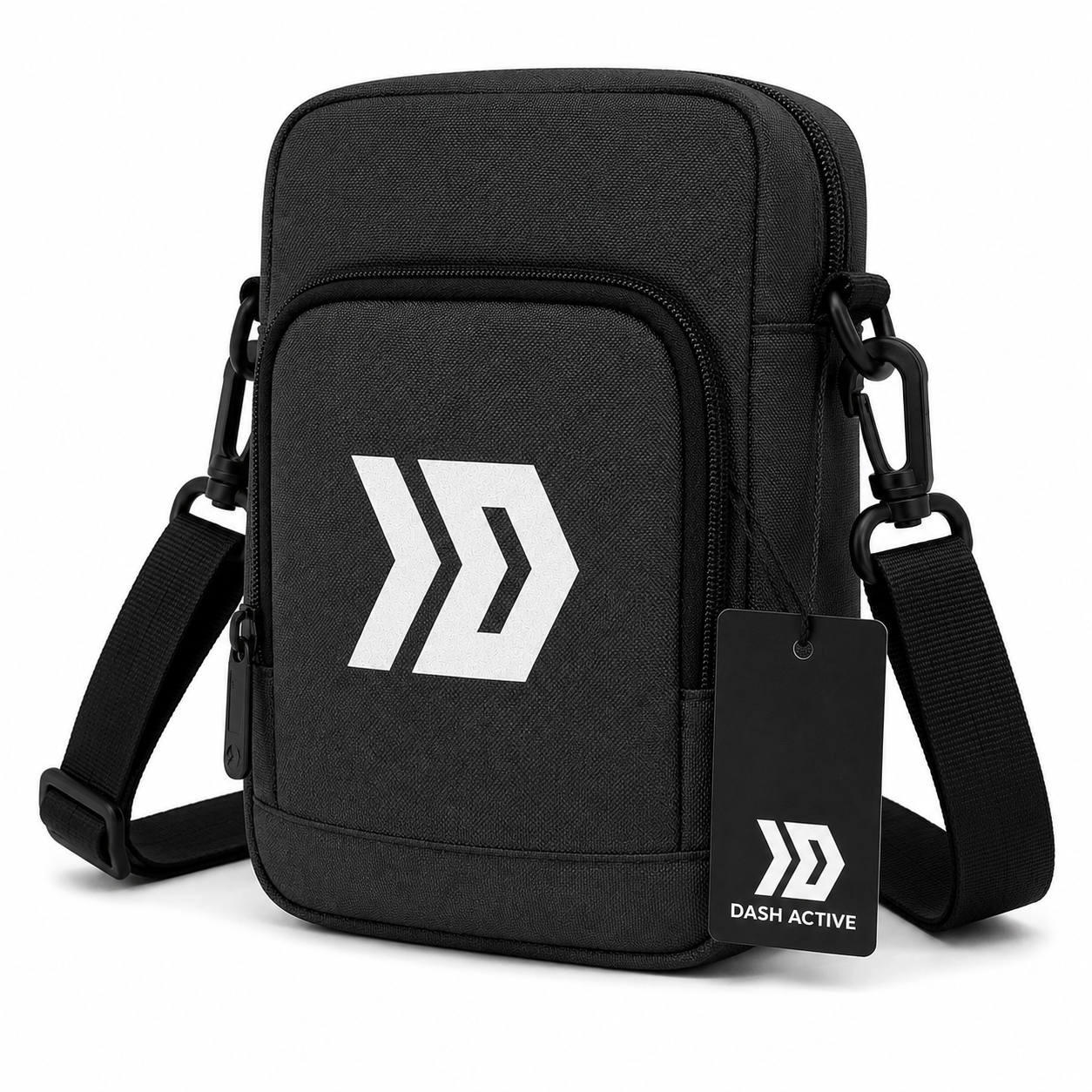 Dash Logo Crossbody Bag - Black