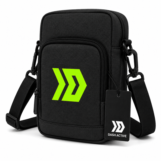 Dash Logo Crossbody Bag - Black / Neon