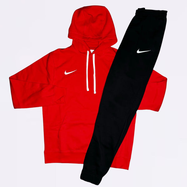 Nike Park Hoodie & Joggers Set - Red / Black