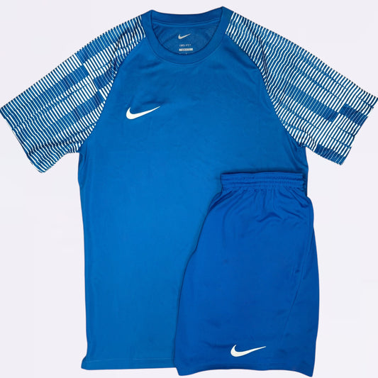 Nike Dri Fit Academy Set - Tee & Shorts - Blue (Junior)
