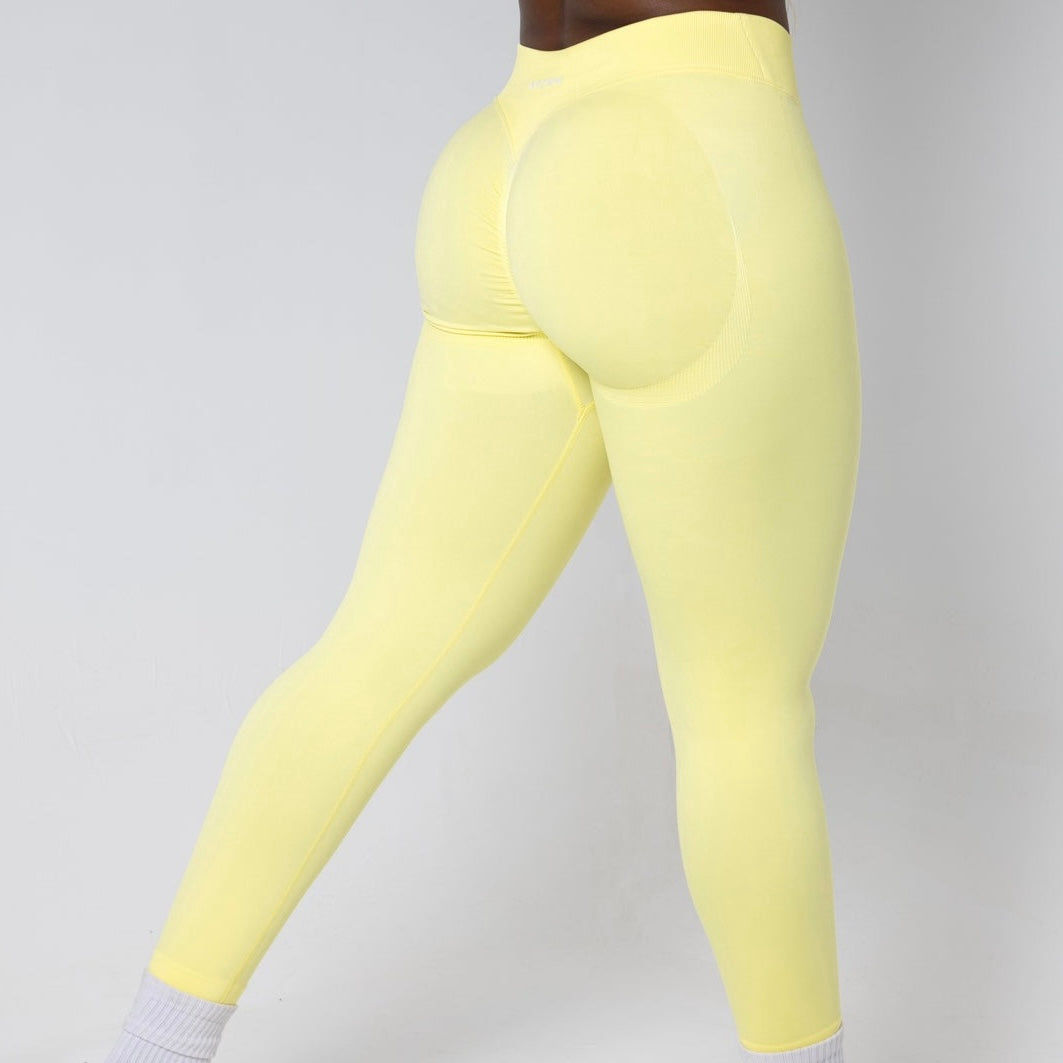 INFORM LA FORM Seamless Scrunch Leggings - Lemon Sorbet