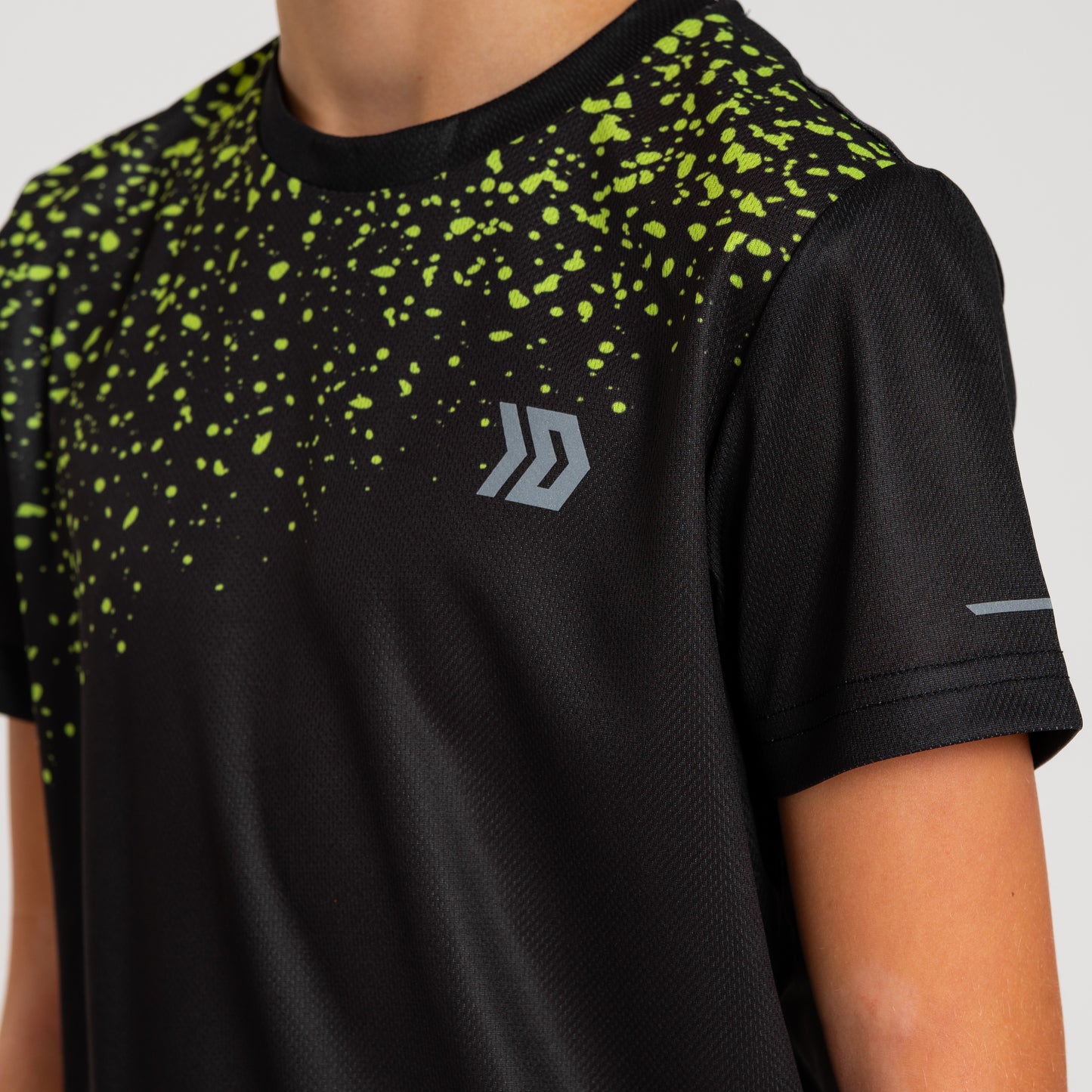 DASH Splatter Tee - Black / Neon (Junior)