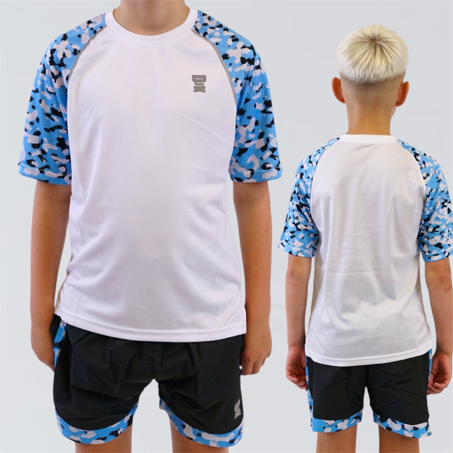 DJK Sniper Camo Tee & Short Set - Blue (Junior)