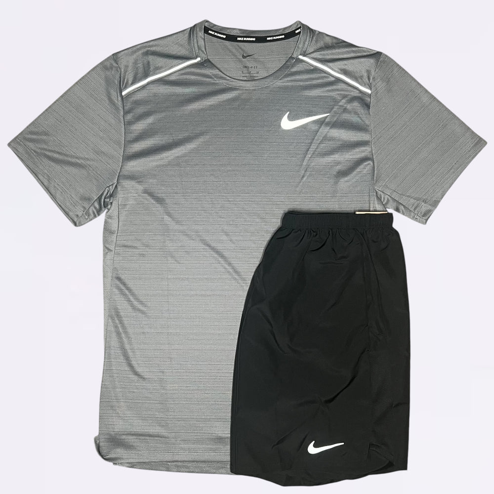 Nike Miler Set - Stone Grey / Black