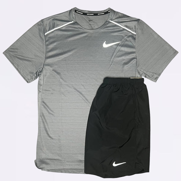 Nike Miler Set - Stone Grey / Black