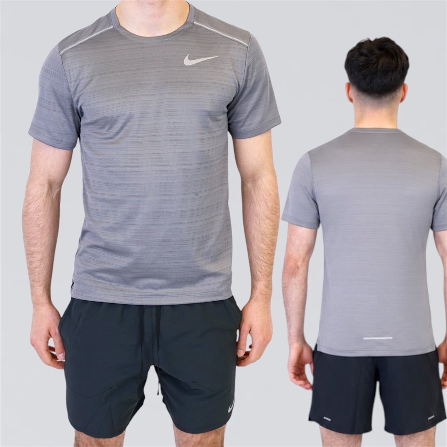 Nike Miler Set - Stone Grey / Black