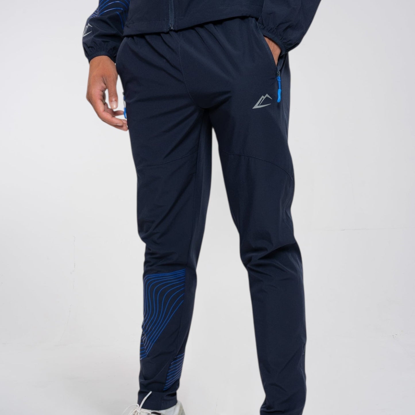 ActiveLine Wave Set - Tee & Bottoms - Navy  / Royal Blue