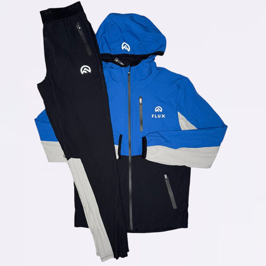 Flux Versatility & Performance - Jacket & Bottoms Set - Black / Cobalt  (Junior)