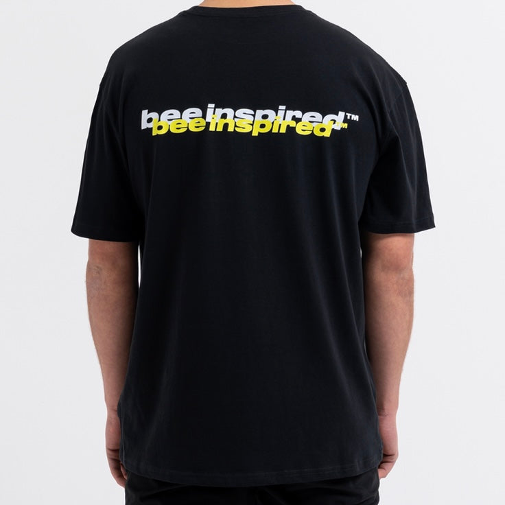 Bee Inspired Mirror Tee - Black / Neon