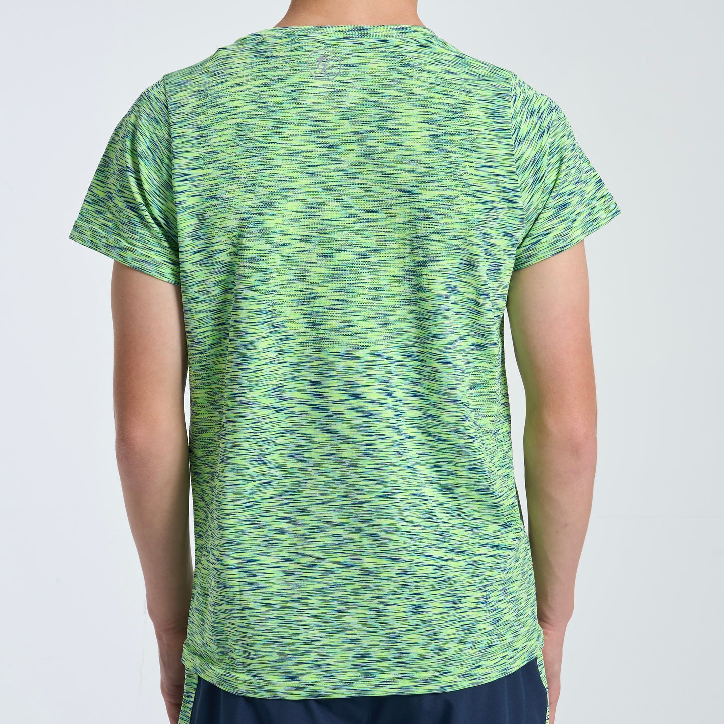 GymKing Seamless Space Dye Tee - Lime/Navy Grindle (Junior)