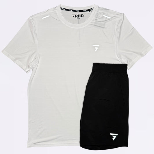 GRIID Flow Tee Set - White / Black