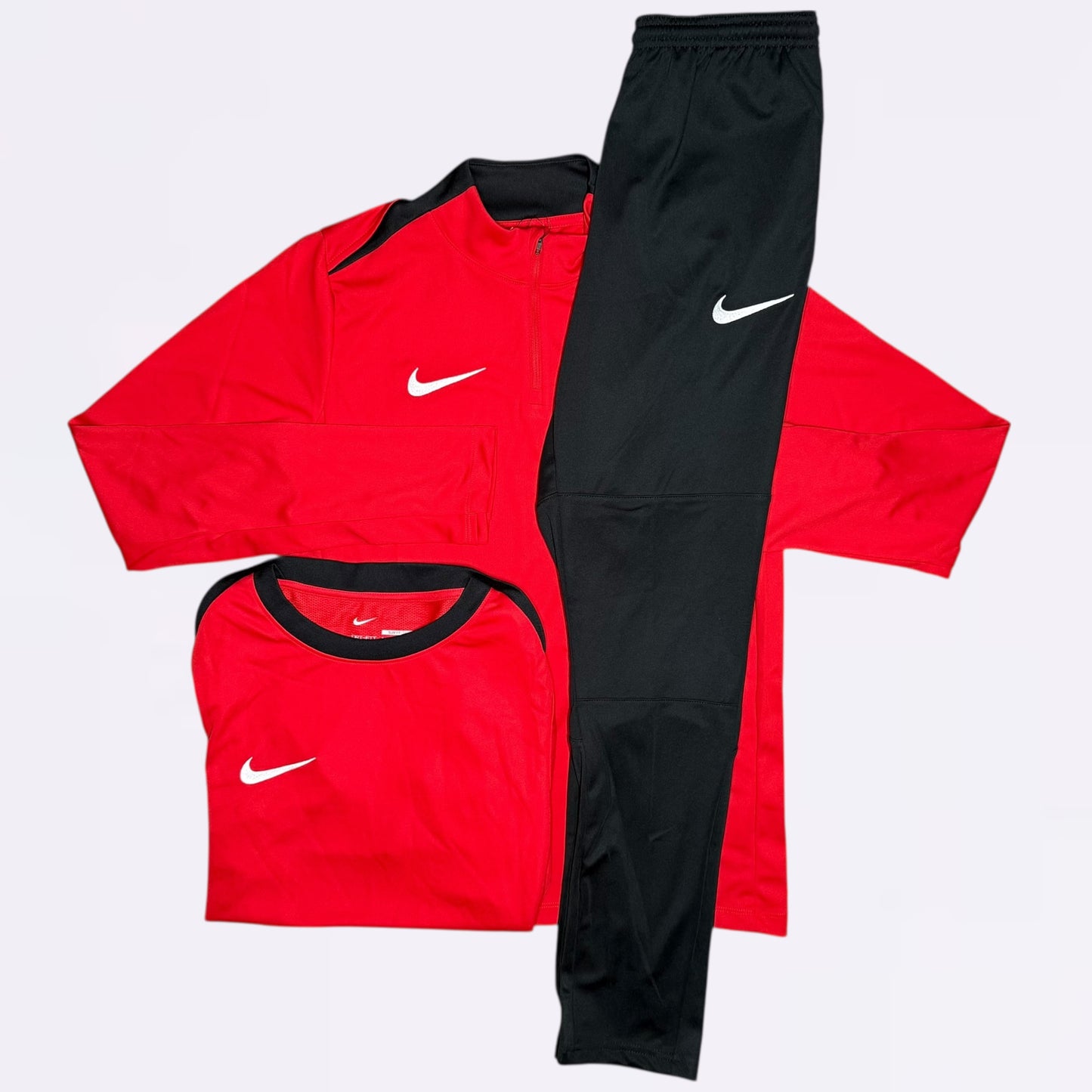 Nike Dri-Fit Academy Pro 3 Peice Set - Red / Black