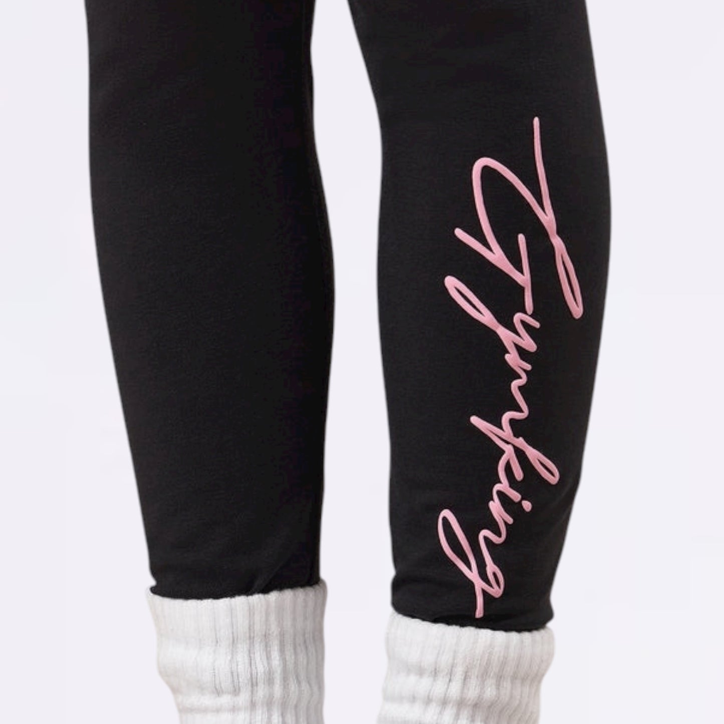Gym King Script Jersey Legging (Girls) - Pewter