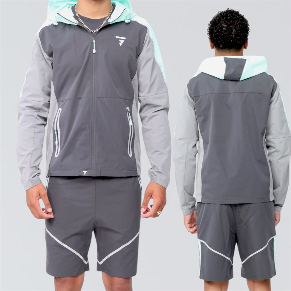 GRIID Reflect Set - Jacket & Shorts - Grey / Mint