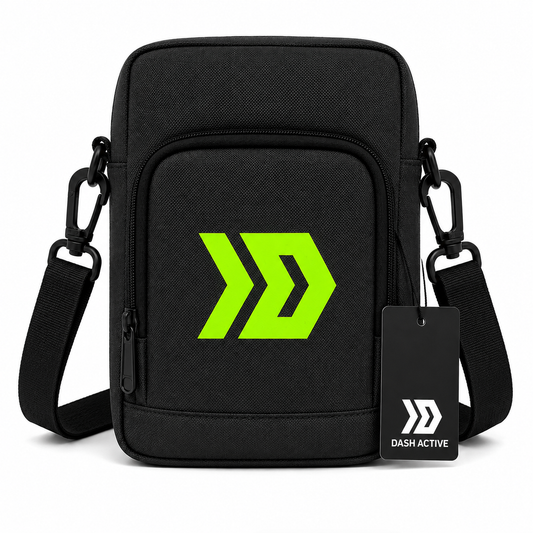 Dash Logo Crossbody Bag - Black / Neon