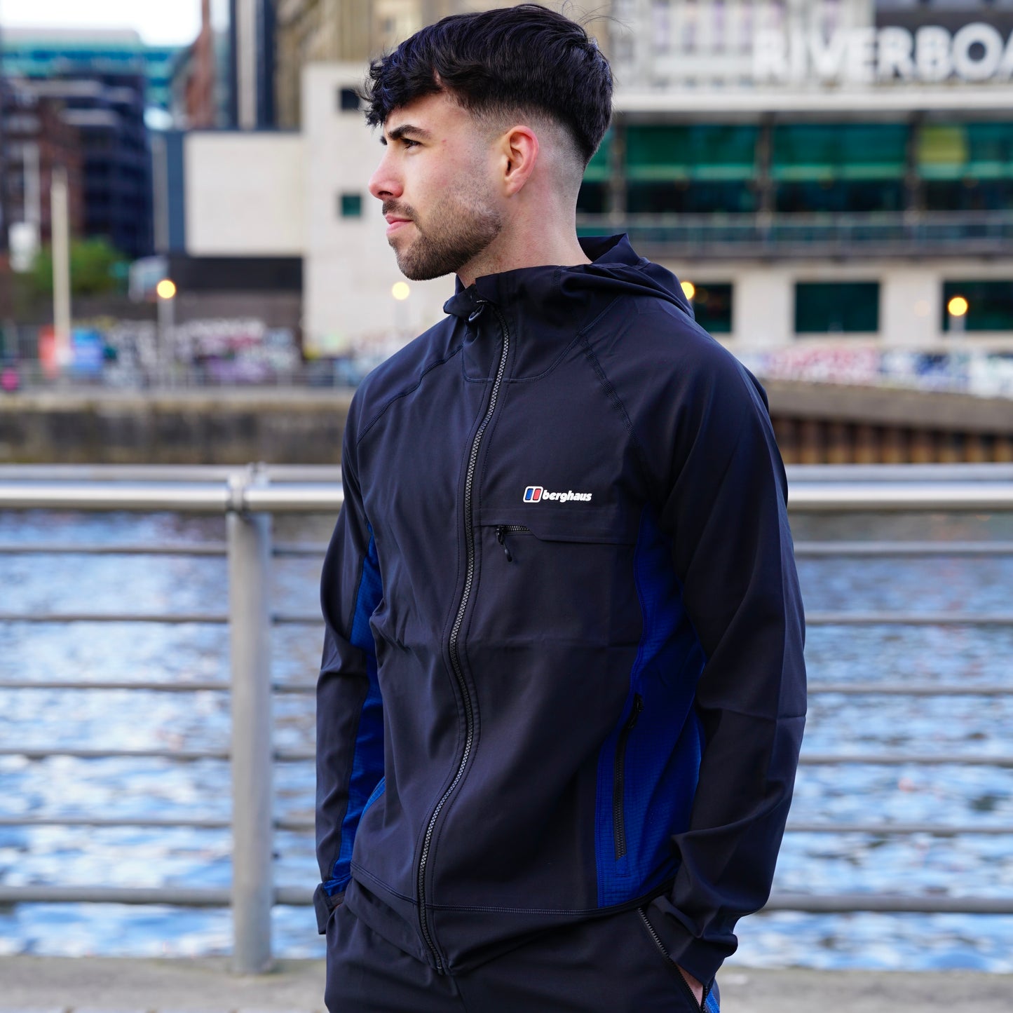 Berghaus Wavertree Jacket & Shorts Set - Black / Blue